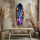 Under the City Glow A Love in the Rain Glass Wall Art|| Insigne Art Design