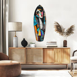 Cubist Muse Glass Wall Art