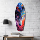 Alone Wolf V1 Glass Wall Art