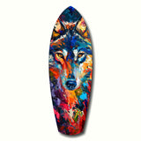 Alone Wolf V2 Glass Wall Art