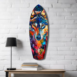 Alone Wolf V2 Glass Wall Art