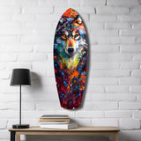 Alone Wolf V3 Glass Wall Art