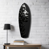 Graphite Glass Wall Art