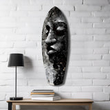 Graphite Woman Glass Wall Art