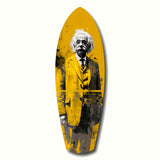 Einstein Posing Glass Wall Art