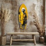 Einstein Posing Glass Wall Art