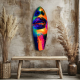 Colorful Lips V6 Glass Wall Art