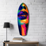 Colorful Lips V6 Glass Wall Art