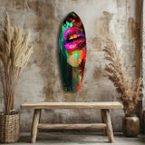 Colorful Lips V11 Glass Wall Art