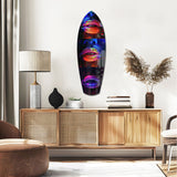 Colorful Lips V12 Glass Wall Art