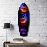 Colorful Lips V12 Glass Wall Art