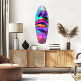 Colorful Lips V14 Glass Wall Art