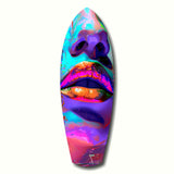 Colorful Lips V14 Glass Wall Art