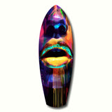 Colorful Lips V15 Glass Wall Art