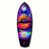 Colorful Lips V18 Glass Wall Art