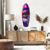 Colorful Lips V19 Glass Wall Art