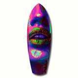 Colorful Lips V19 Glass Wall Art