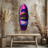 Colorful Lips V19 Glass Wall Art