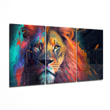 Lion Mega Glass Wall Art