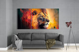 Lion Mega Glass Wall Art