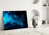 Blue Smoke Glass Wall Art