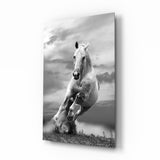 Running Horse Glass Wall Art