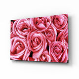 Pink Rose Glass Wall Art