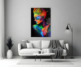 Woman Portrait Glass Wall Art