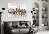 Abstract City Glass Wall Art