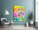 Giraffe Glass Wall Art