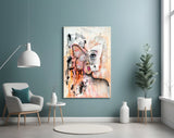 Abstract Woman Glass Wall Art