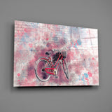 Illustration Bicycle Glass Wall Art