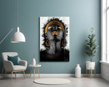 African Woman Portrait Glass Wall Art