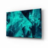 Green Abstract Pattern Glass Wall Art