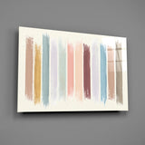 Colored Lines Glass Wall Art