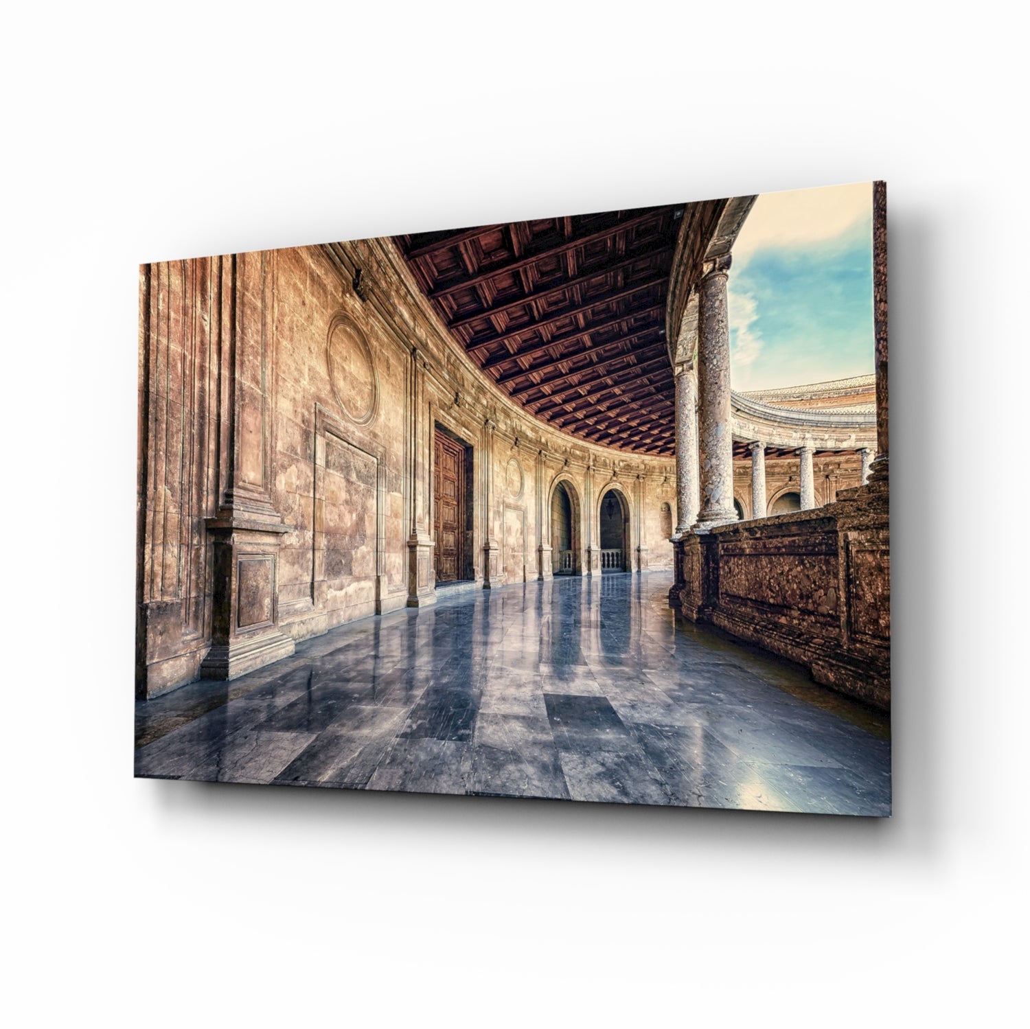 Baroque Building Glass Wall Art