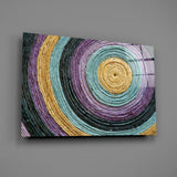 Colored Spiral Glass Wall Art