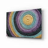 Colored Spiral Glass Wall Art