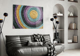 Colored Spiral Glass Wall Art