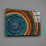 Colored Spiral Glass Wall Art