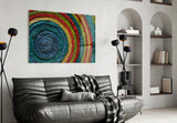 Colored Spiral Glass Wall Art