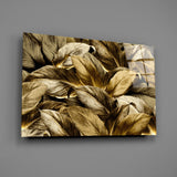 Yellow Leaf Glass Wall Art