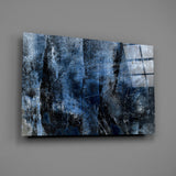 Blue Abstract Pattern Glass Wall Art