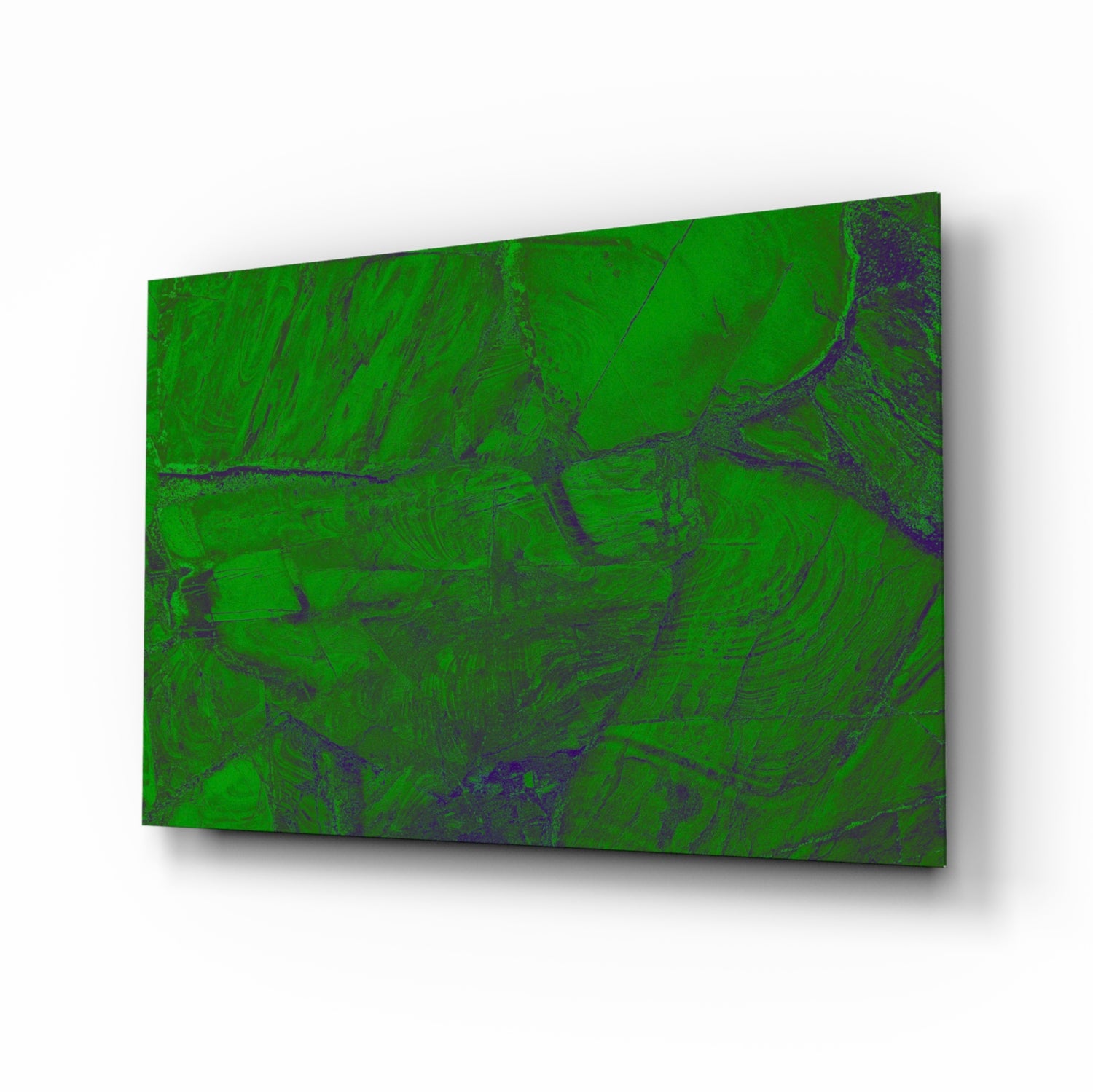 Green Abstract Pattern Glass Wall Art