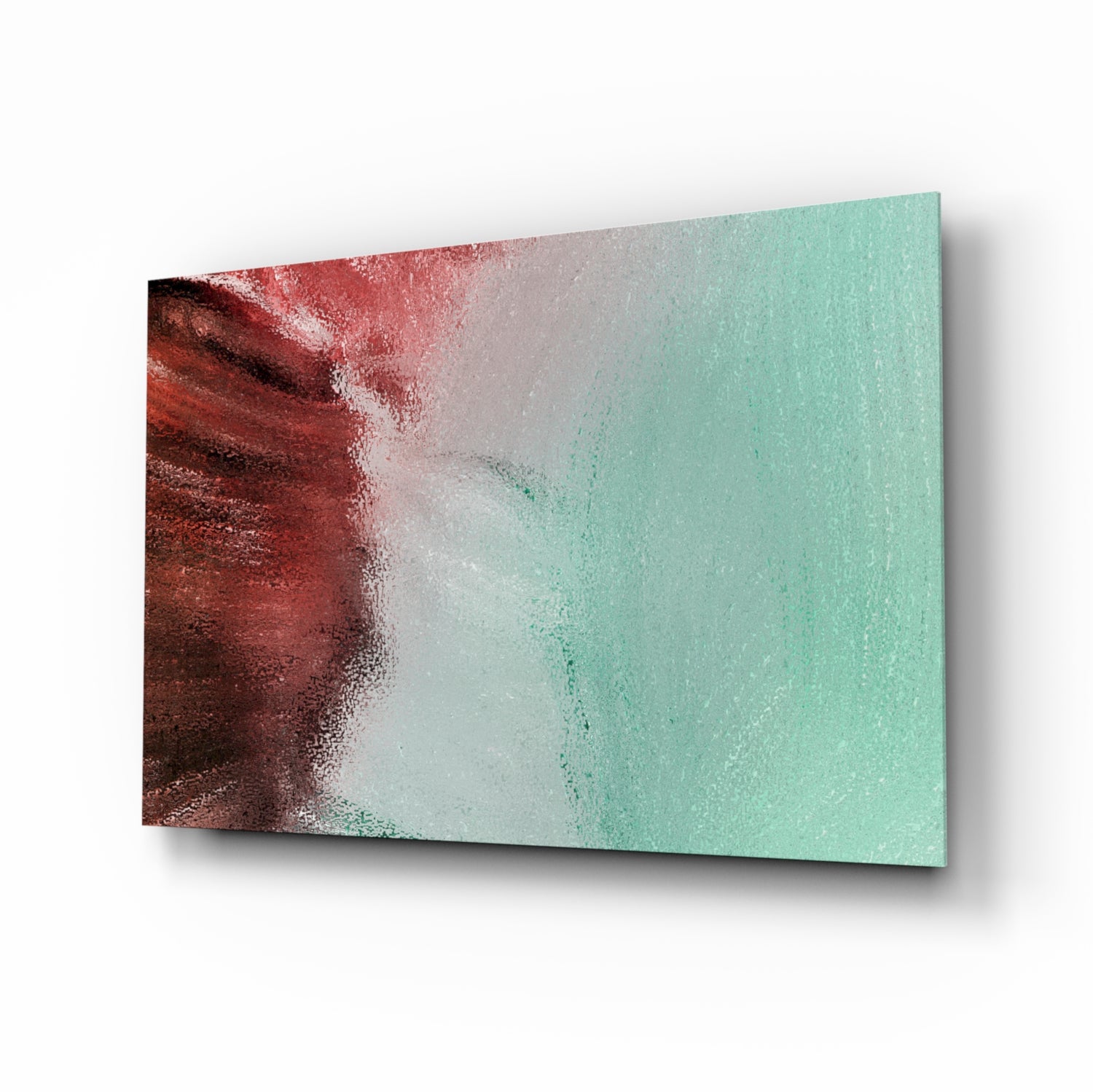 Green Abstract Pattern Glass Wall Art