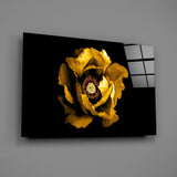 Yellow Flower Glass Wall Art