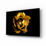 Yellow Flower Glass Wall Art