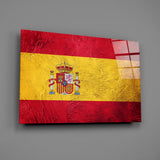 Flag of Spain Glass Wall Art