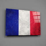 Flag of France Glass Wall Art