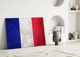 Flag of France Glass Wall Art